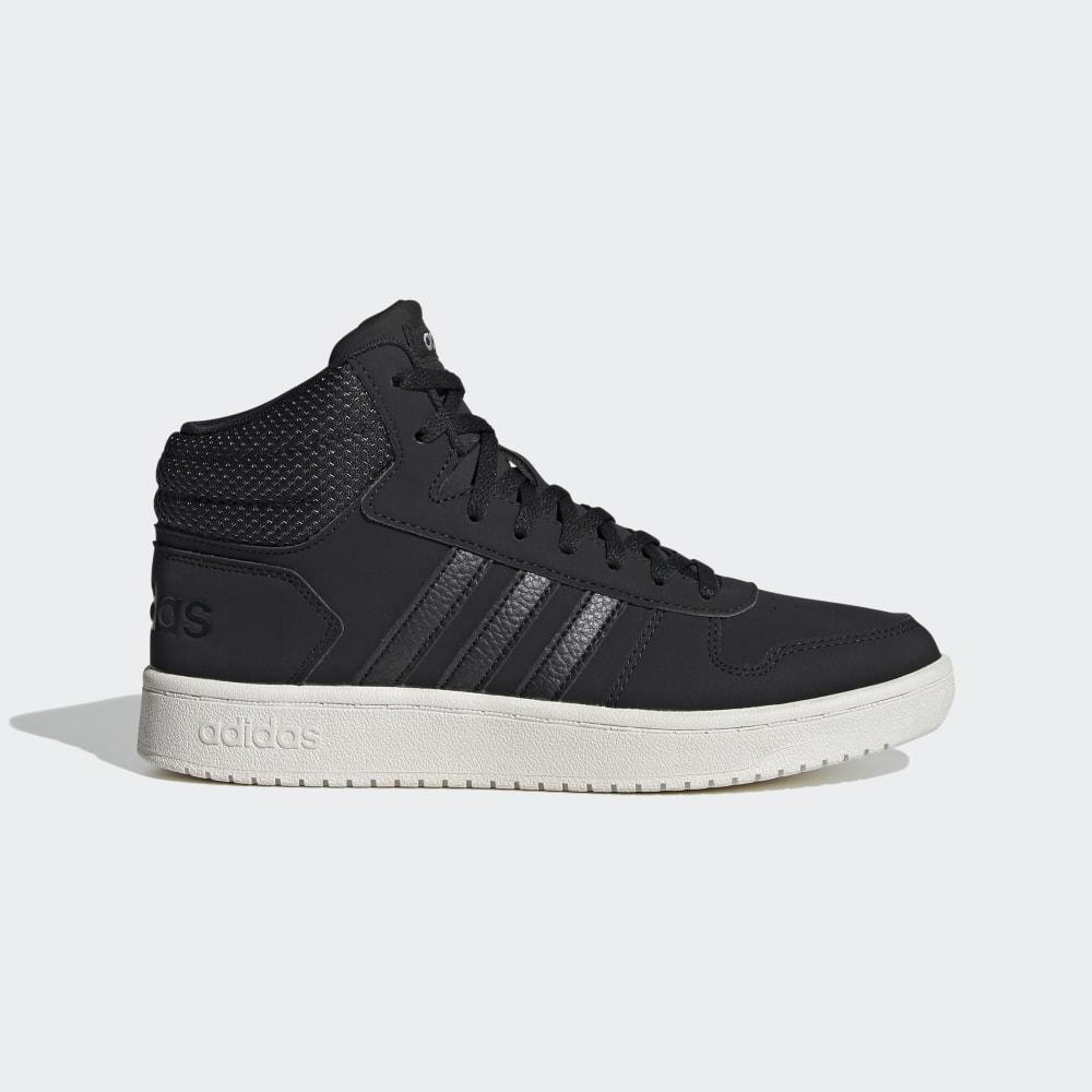 Adidasi Baschet Adidas Hoops 2.0 Mid Dama Romania - Negrii/Argintii EG7734